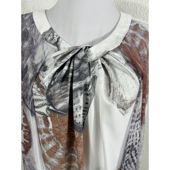 Ala von Auersperg Dress Womens XXL Shellscape Kai Sleeveless Cape Made USA - Picture 3 of 10